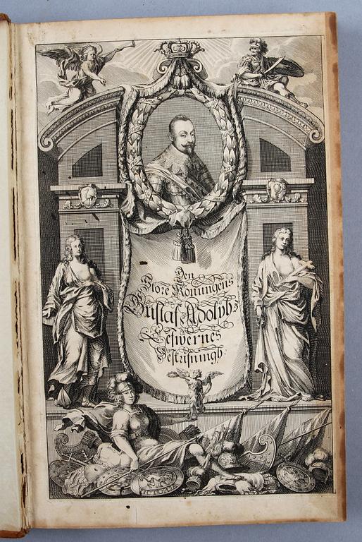 BOK, "Then fordom...Herr Gustaf Adolps den andres och stores...historia..." av Johan Widekindi, Stockholm 1691.