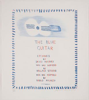 413. David Hockney, The Blue Guitar (Title Page), from the portfolio 'The Blue Guitar'.