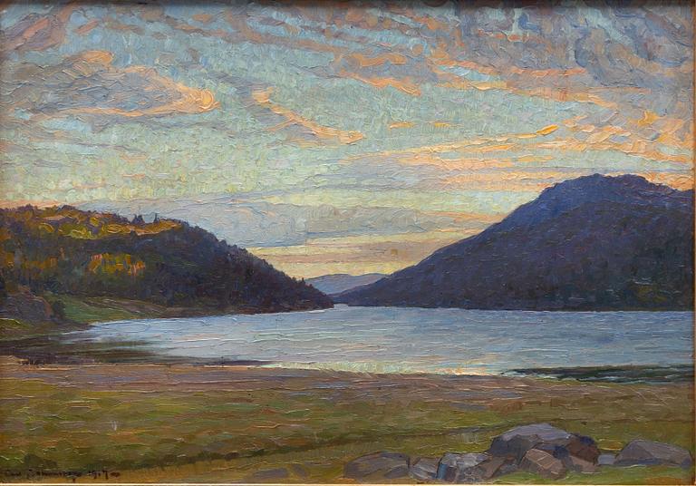 Carl Johansson, Twilight over the lake.