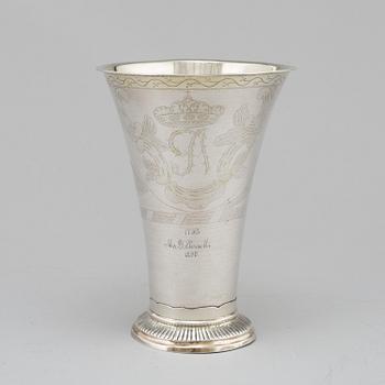 LORENTZ LINDEGREN, bägare, silver,  Borås, 1793.