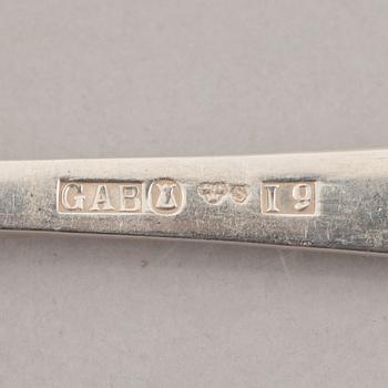 Jacob Ängman, a 65-piece silver cutlery, model 'Rosenholm', GAB, Stockholm and Eskilstuna, including 1957.