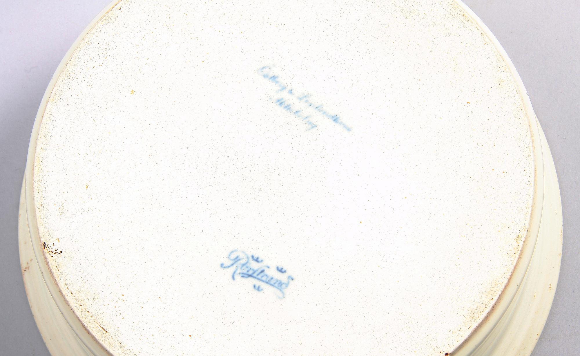 KAROTT, porslin, nickel, Rörstrand, sent 1800-tal.