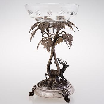 BORDSUPPSATS, försilvrad mässing, 1800-talets senare hälft.
