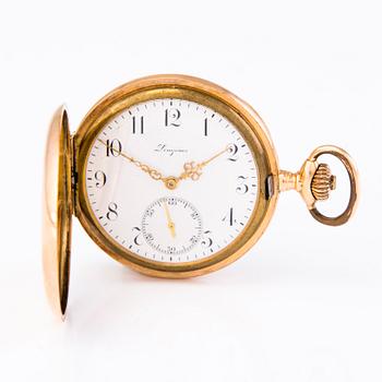 LONGINES, pocket watch, hunting case, 50 mm.