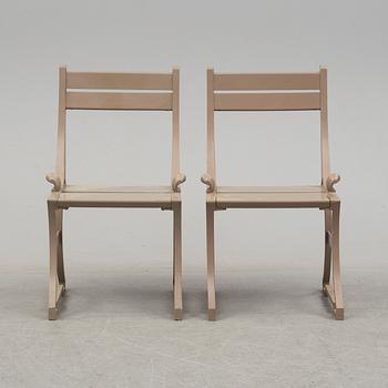 A pair of late 20th century garden chairs, "Sneckan", Folke Bensow, Byarums Bruk.