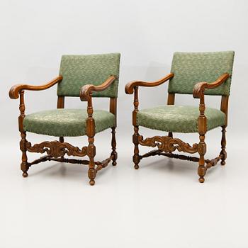 KARMSTOLAR, 1 par, renässansstil, 1900-talets första hälft.