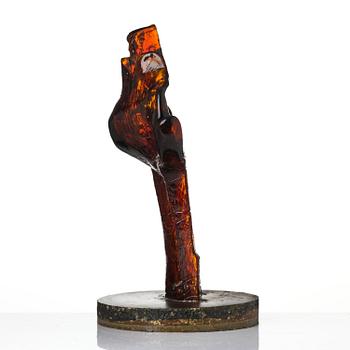 Edvin Öhrström, a cast glass sculpture, Lindshammar Glassworks, 1975.