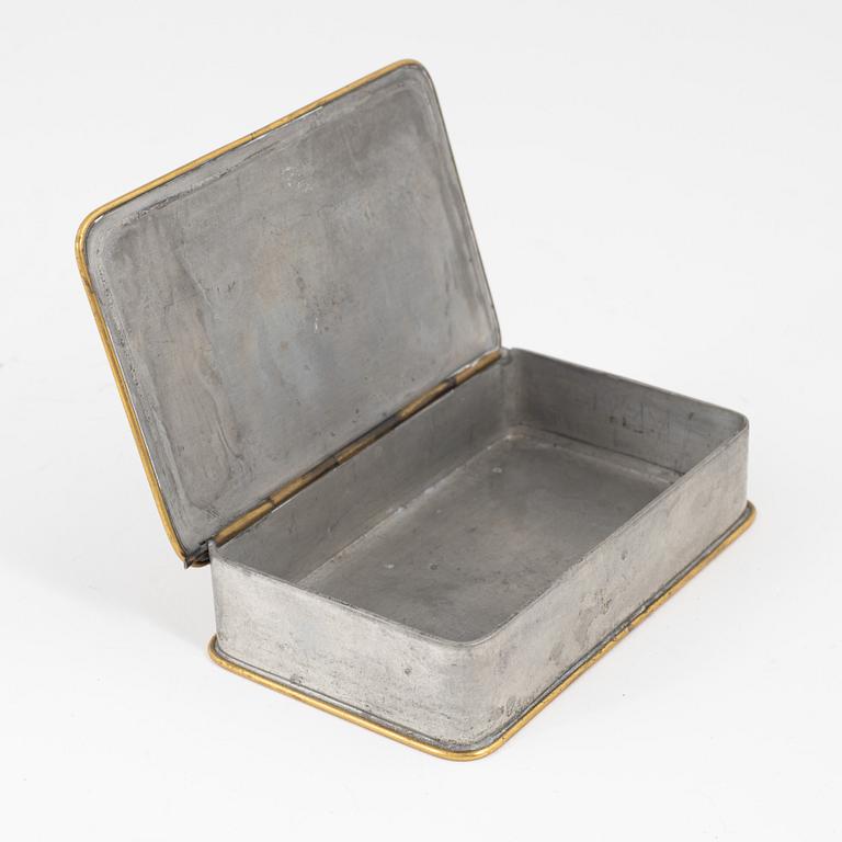 Firma Svenskt Tenn, a pewter box, Stockholm, 1964, model 364.