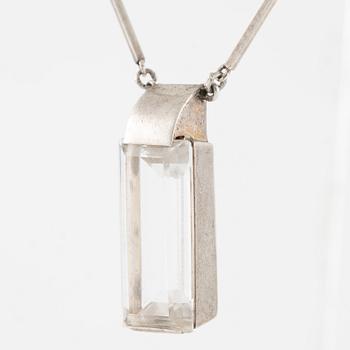 Collier, Stigbert, silver med bergkristall.
