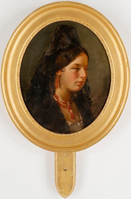 OKÄND KONSTNÄR, olja på duk, ej signerad, 1800-tal.