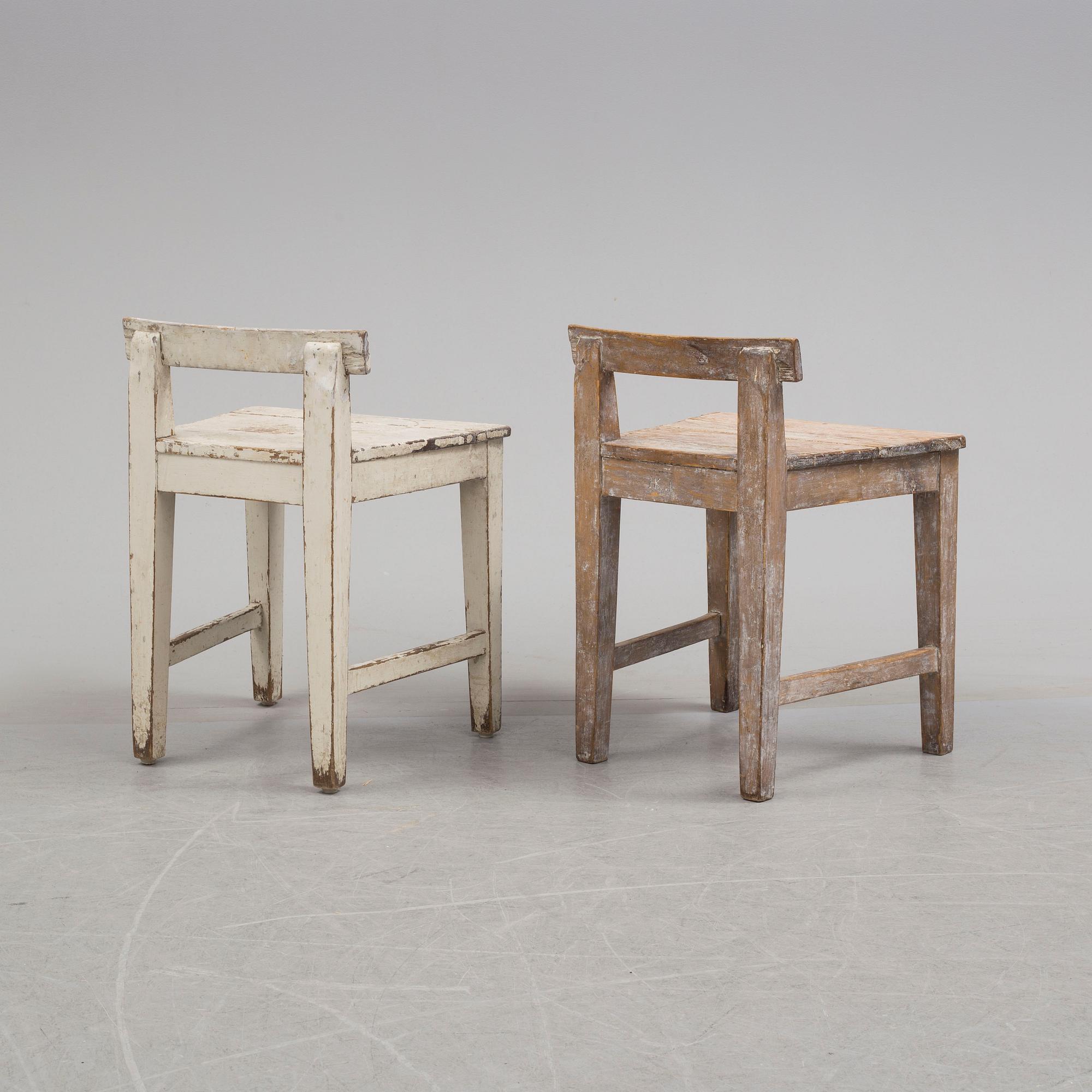 A set of four chairs, 19th century.