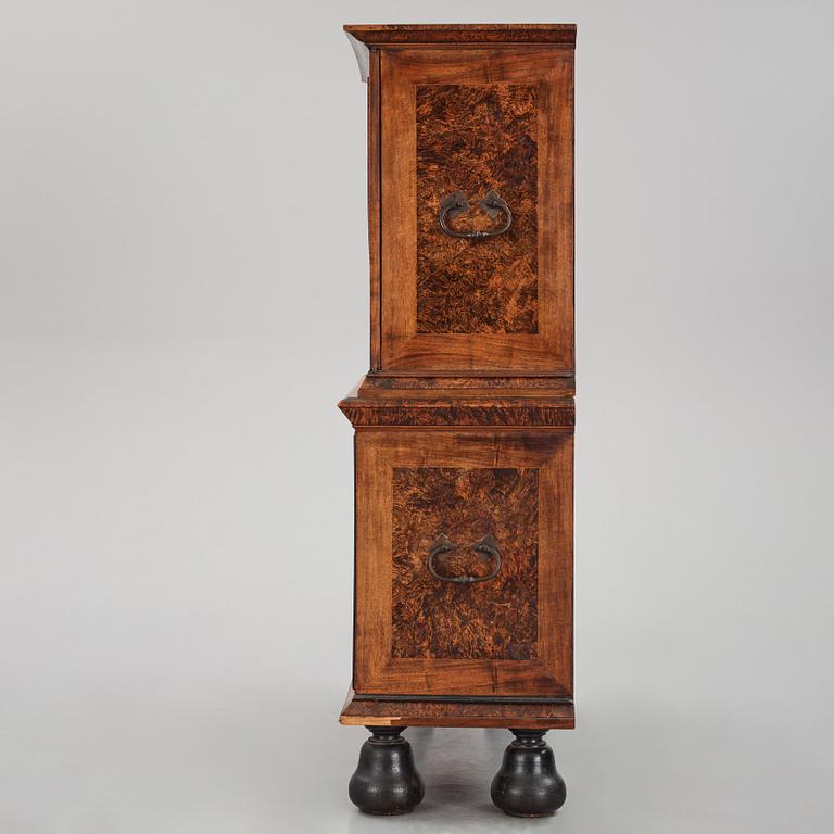 A Swedish late Baroque alder root cabinet.