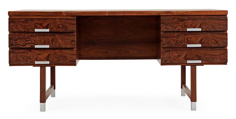 A Kai Kristiansen palisander desk, Feldballes Møbelfabrik, Denmark 1960's.