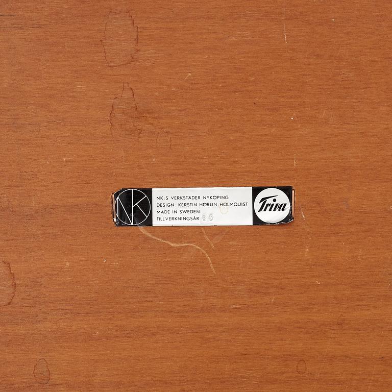 Kerstin Hörlin-Holmquist, soffbord, "Plommonet", Triva, Nordiska Kompaniet, 1965.