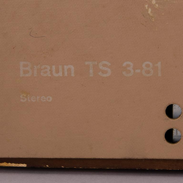 RADIO, TS 3-81, design Herbert Hirche, Braun AG, Tyskland, 1950-luku.