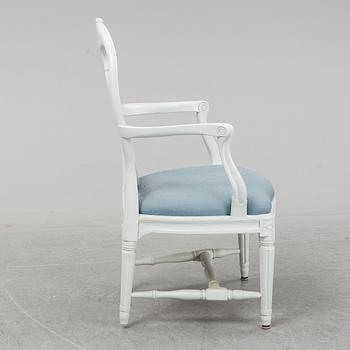 A late 18th century Gustavian armchair.