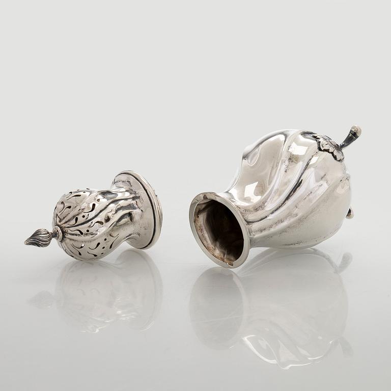 Sockerruska, silver, svenska importstämplar.