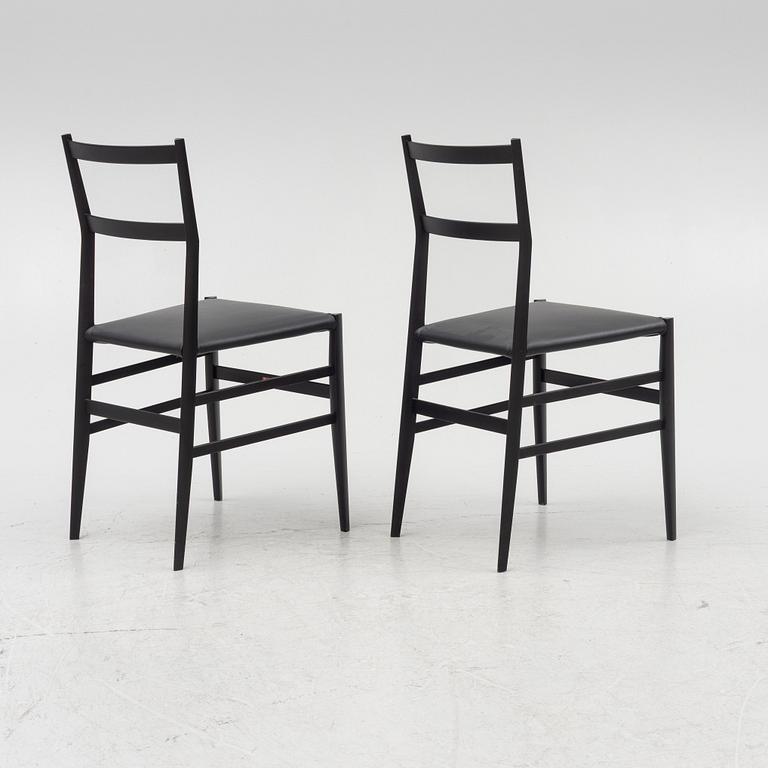Gio Ponti, a set of two "Superleggera" chairs, Cassina, 21st century.