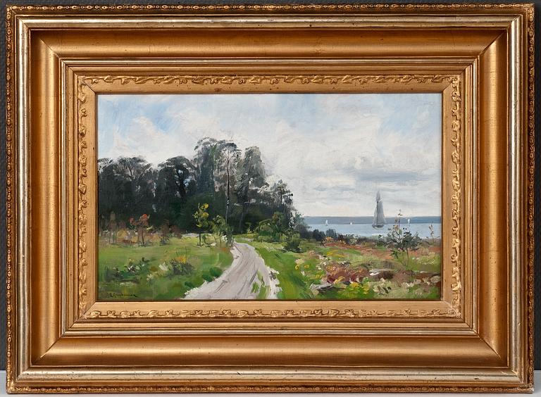 Erik Abrahamsson, SAILBOATS AT OPEN SEA.