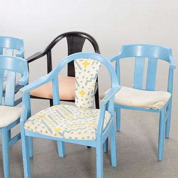 OLOF PIRA, A SET OF FIVE DIFFERENT CHAIR DESIGN BY OLOF PIRA.