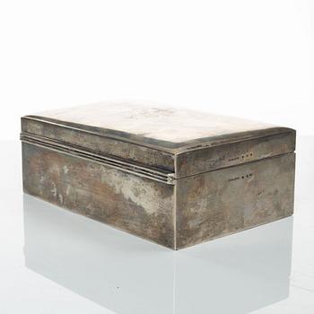 CG Hallberg, cigarrskrin, silver, Stockholm 1905.