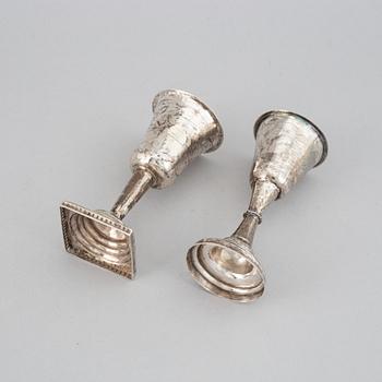 Two silver cups, including Anders Bäck, Alingsås 1840.