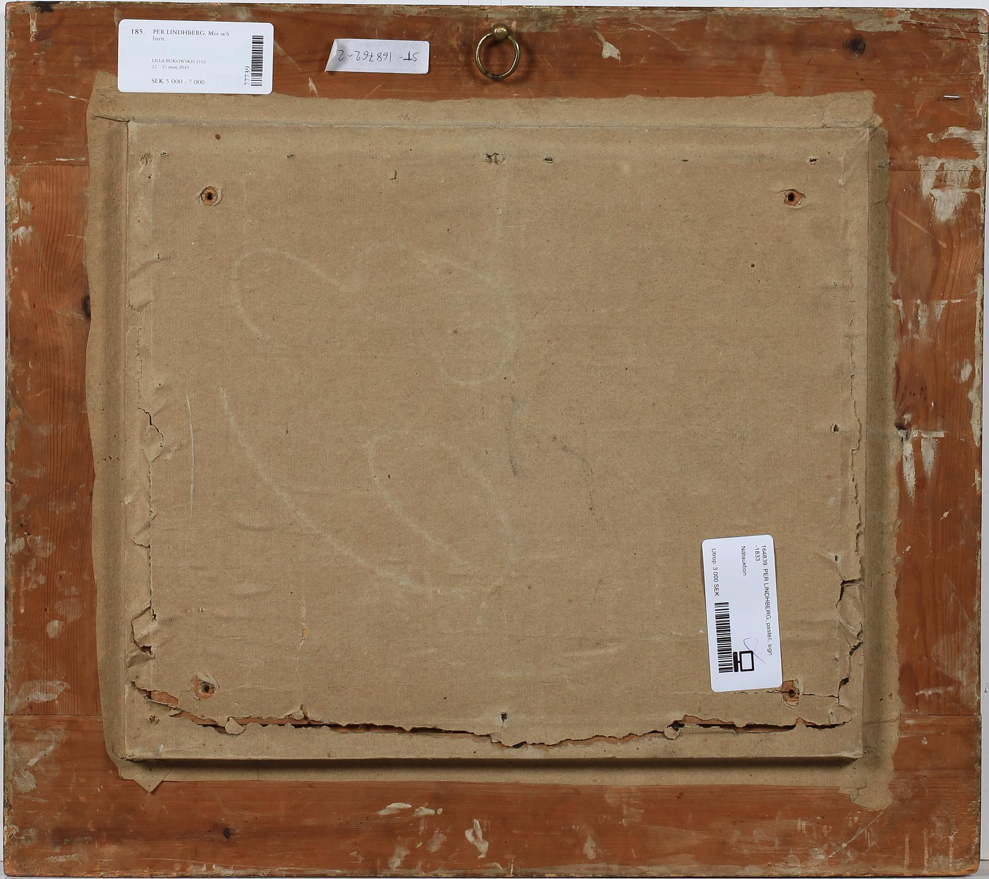 PER LINDHBERG, pastell, sign o dat 1833.