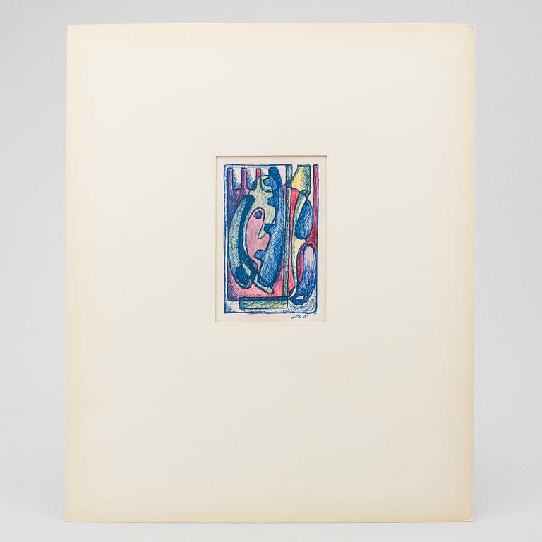 LARS ENGLUND, Chalk drawing, signed nad dated -51.