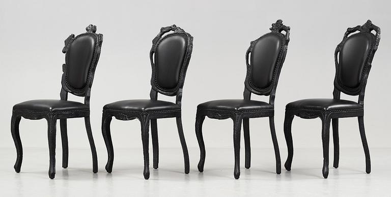 MAARTEN BAAS, "Smoke dining chair", 4 st, Moooi.