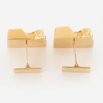 Lapponia, a pair of cufflinks, 18K gold, Finland 1976.