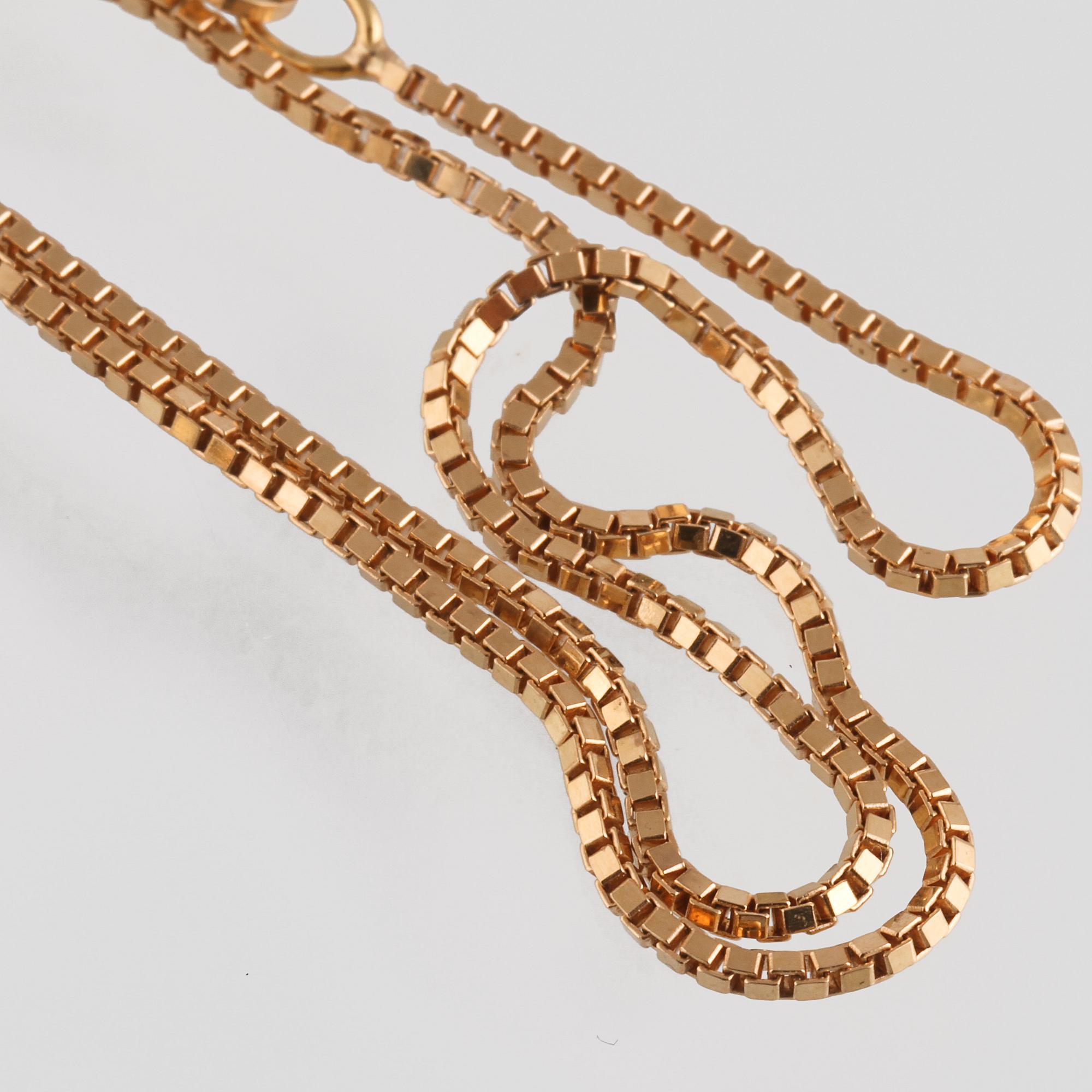 HÄNGE, 18K guld, Iduna, Varberg. Vikt 7,2 gram.