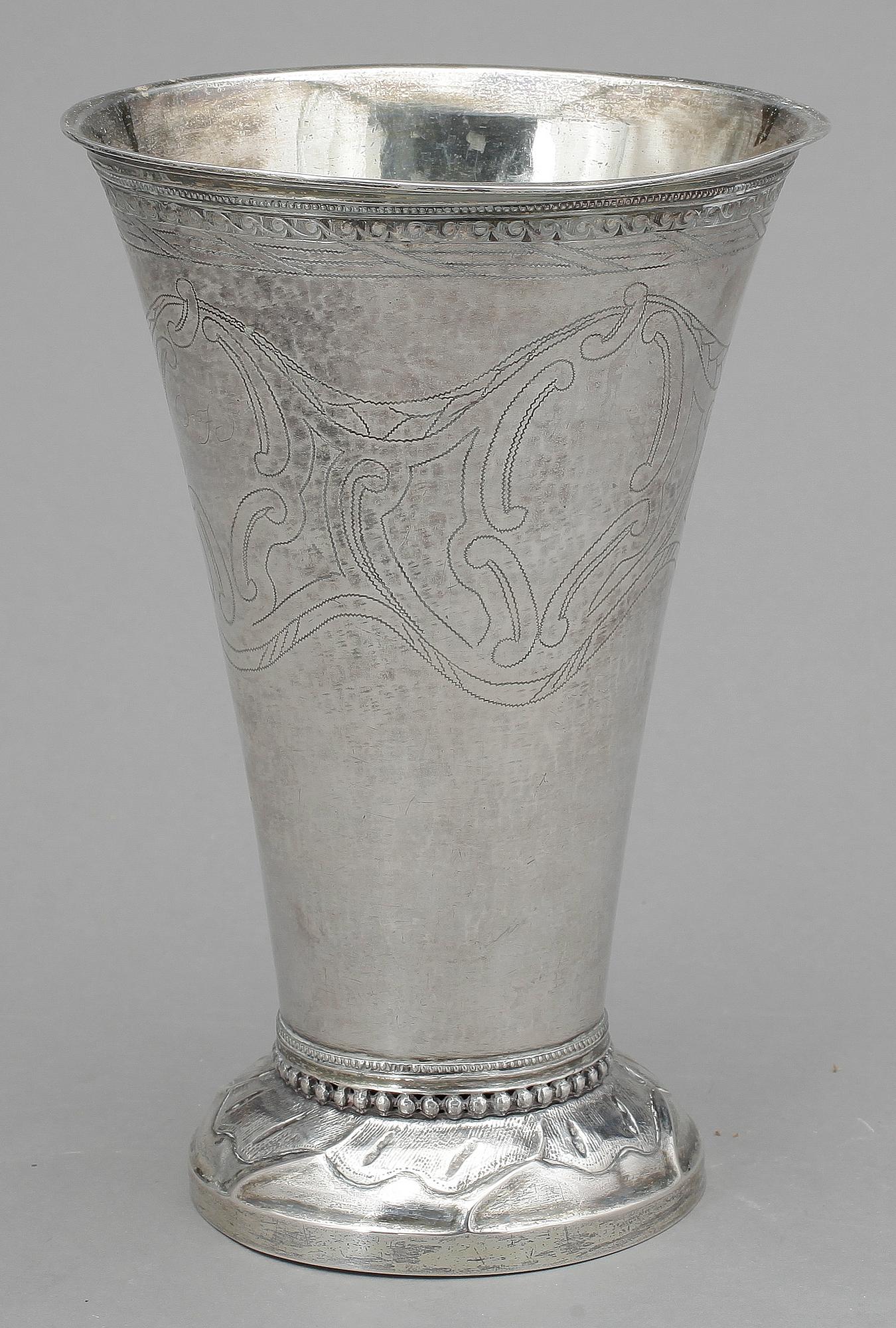 BÄGARE, silver, Erik Ernander, Uppsala, 1796. Vikt ca 430g.