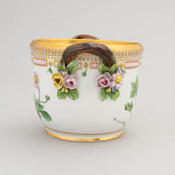 Royal Copenhagen, a 'Flora Danica' porcelain plant pot, Denmark.