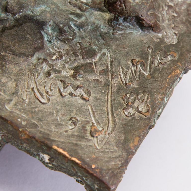 KARI JUVA, a bronze sculpture, signed and dated -88.