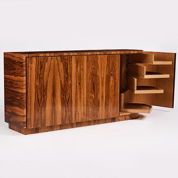 Greta Magnusson Grossman, a zebrano veneered sideboard, Firma Studio, Stockholm 1930s.