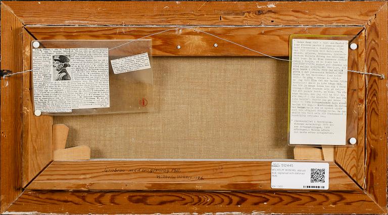 WILHELM WIBERG, olja på duk, signerad och daterad 1926.