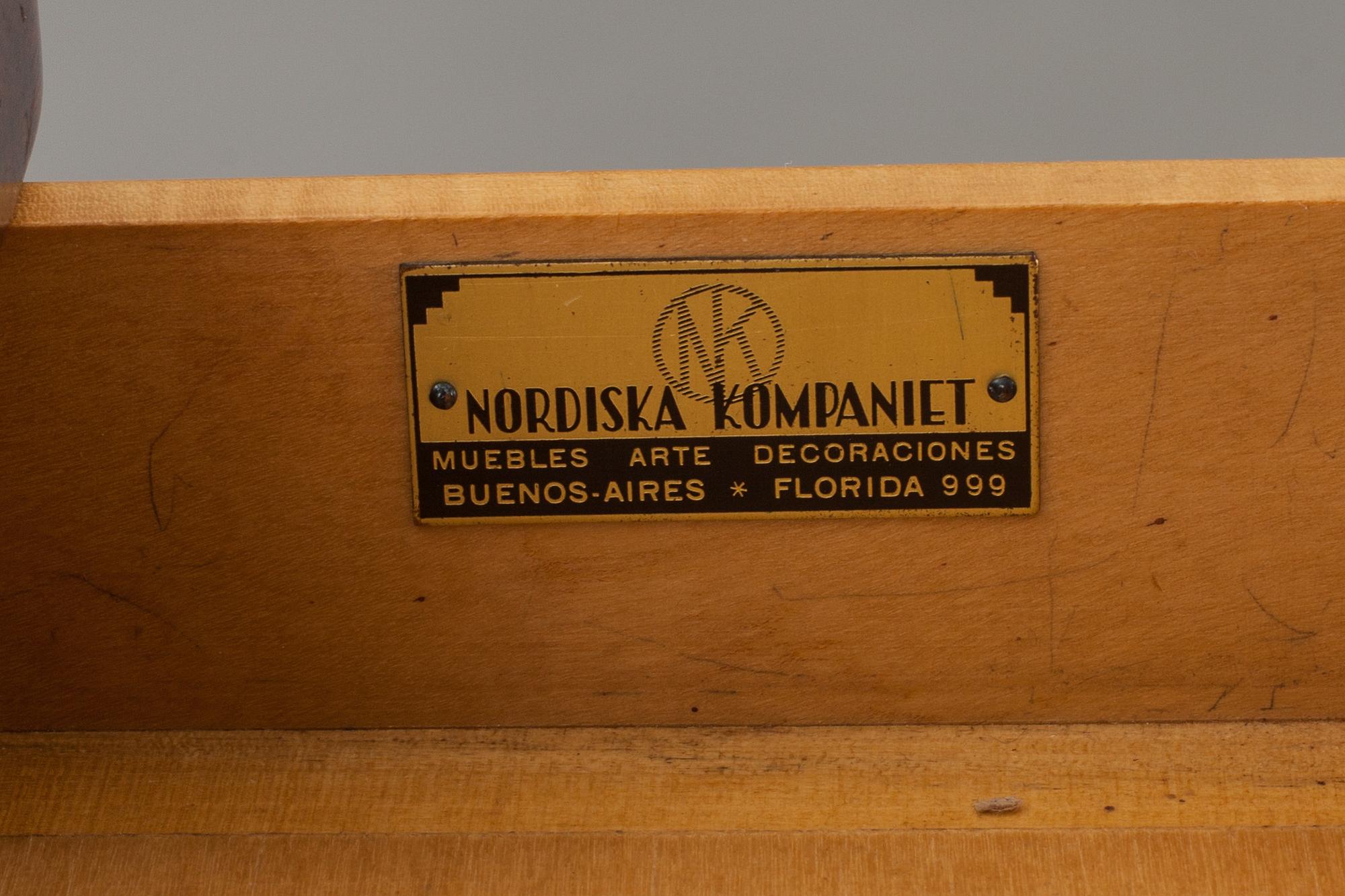 SKRIVBORD/TOILETTBORD, märkt NK, Buenos Aires, 1900-talets första hälft.