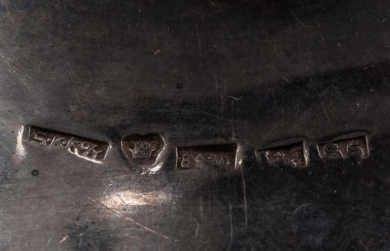 POKAL PÅ FOT, silver Tavastehus 1923, vikt 283 g.