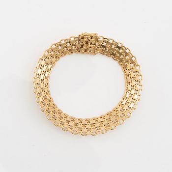 Bracelet 18K gold x-link, Björn Svensson Johanneshov 1957.