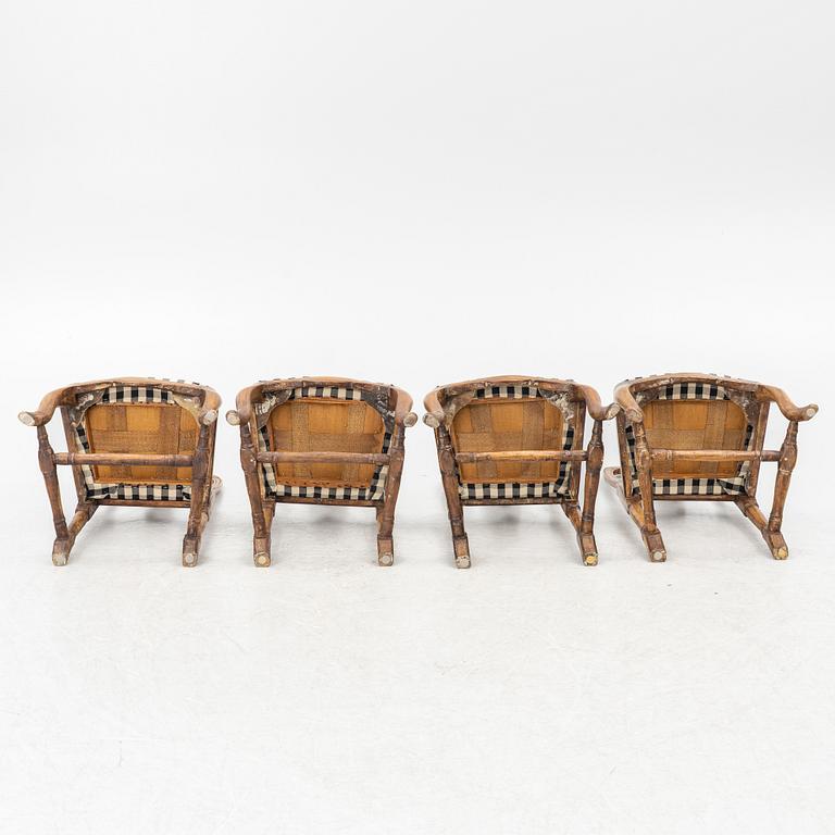Chairs, 4 pcs, late Baroque, 18th century.