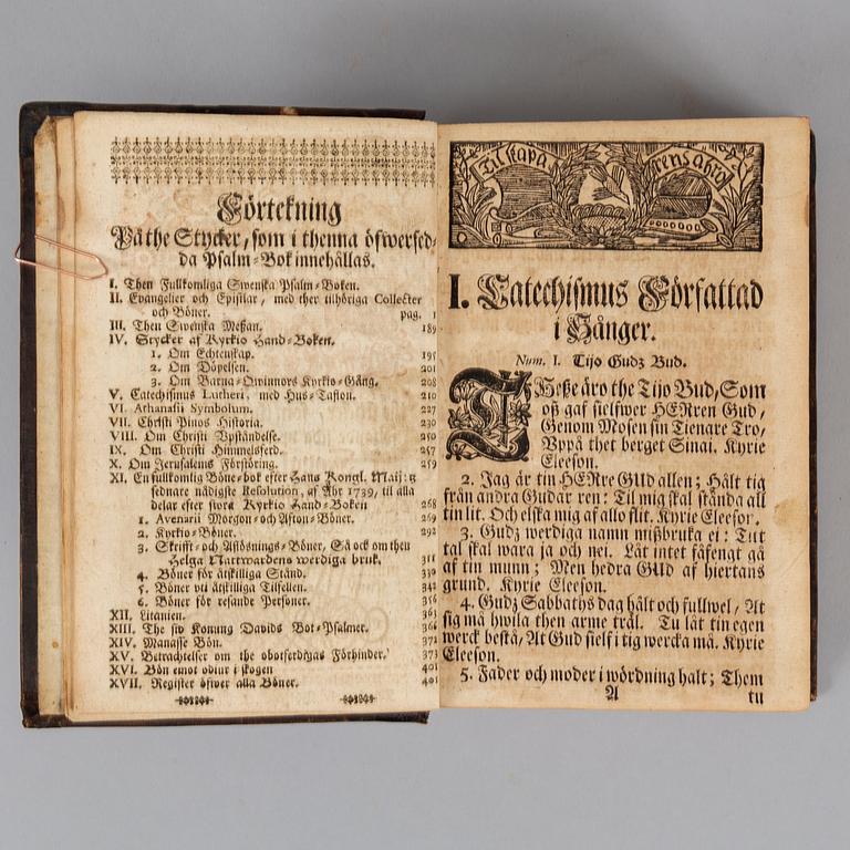 Swedish Hymnals 1742, 1804, 1824.