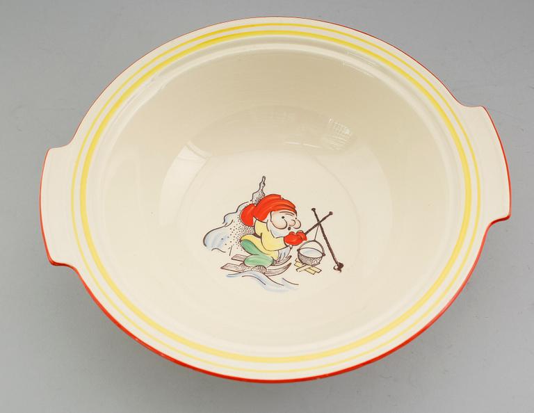 TERRIN med lock, porslin, Rörstrand, 1900-talets första hälft.