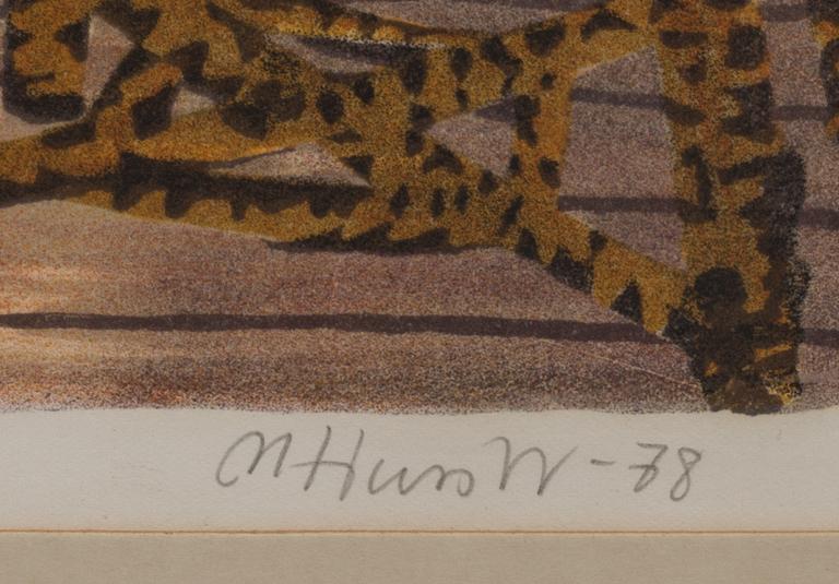 MONA HUSS WALLIN, färglitografi. Signerad och numrerad 299/450.