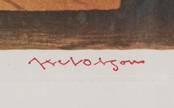 AXEL OLSON, färglitografi, stämpelsignerad och numrerad HC 30/40.