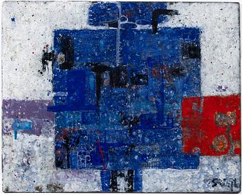 Stig Lindberg, Wall relief in enamelled sheet metal, Gustavsberg, 1960s.