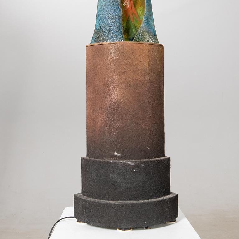 Kjell Engman, "Man in Trenchcoat", unique sculpture, from the series "Catwalk", cast glass, Kosta Boda.