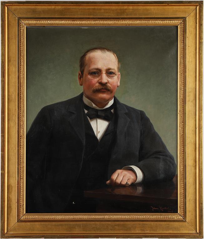 Johan Krouthén, oil on canvas, signed and dated 1908.