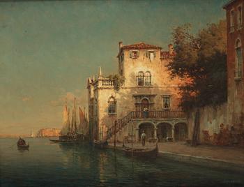 551. Antoine Bouvard, Solnedgång, Venedig.