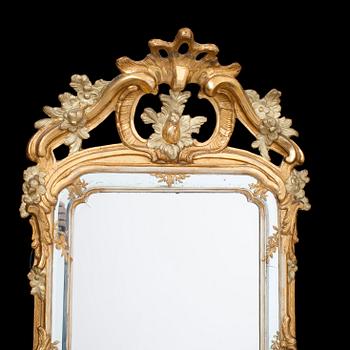 A Swedish Rococo mirror by N Meunier, master 1754.