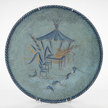 Greta-Lisa Jäderholm-Snellman, keramikfat, signerad GLJ Arabia, 1930-tal.